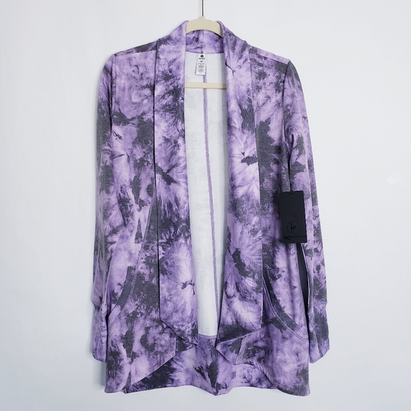90 Degree By Reflex Sweaters - 90 Degree By Reflex Shawl Collar Open Front Cardig
